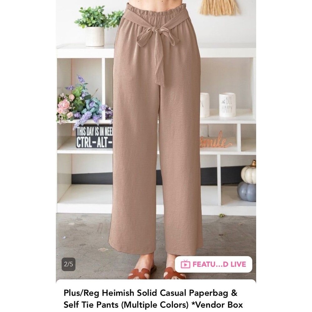 Heimish pants casual pants womens small NEW tan pants womens small 2-6 paper bag
